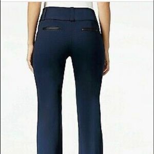 Alfani’s tummy control trouser leg 8S. Navy blue and black. Boot cut